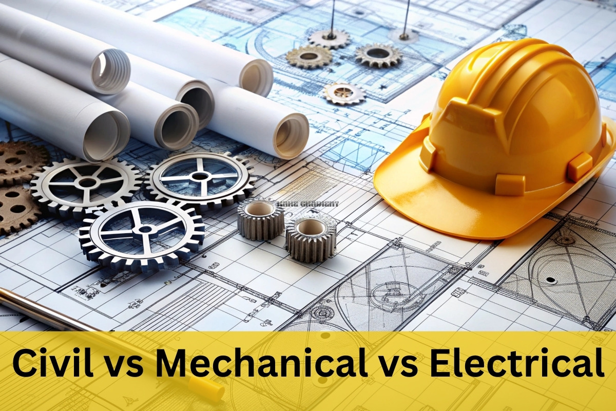 Difference between Civil,Mechanical and Electrical Engineering